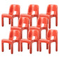 Modern Open Back Side Chair Plastic Indoor Armless Chair for Dining Room Bedroom