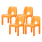 Modern Open Back Side Chair Plastic Indoor Armless Chair for Dining Room Bedroom