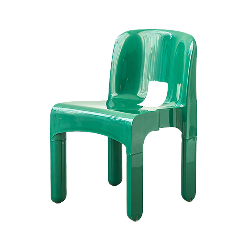 Modern Open Back Side Chair Plastic Indoor Armless Chair for Dining Room Bedroom