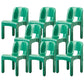 Modern Open Back Side Chair Plastic Indoor Armless Chair for Dining Room Bedroom