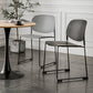 Contemporary Style Armless Chair Plastic Dining Chair with Metal Base