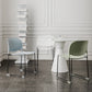 Contemporary Style Armless Chair Plastic Dining Chair with Metal Base