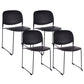 Contemporary Style Armless Chair Plastic Dining Chair with Metal Base