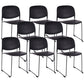Contemporary Style Armless Chair Plastic Dining Chair with Metal Base
