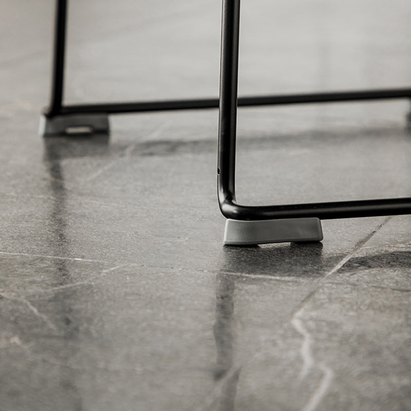 Contemporary Style Armless Chair Plastic Dining Chair with Metal Base