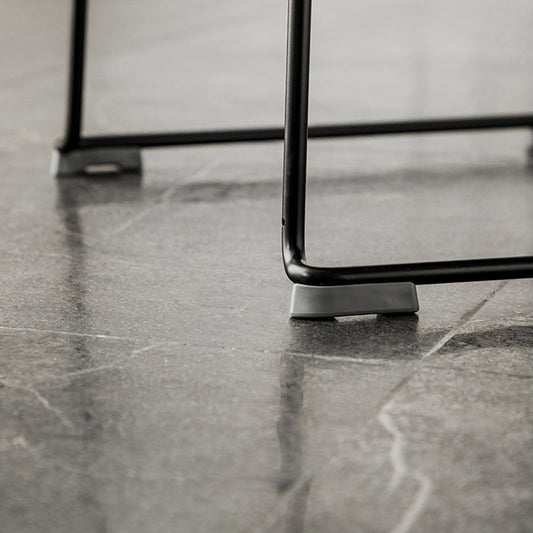 Contemporary Style Armless Chair Plastic Dining Chair with Metal Base