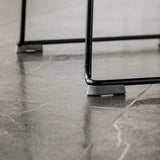 Contemporary Style Armless Chair Plastic Dining Chair with Metal Base