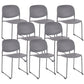 Contemporary Style Armless Chair Plastic Dining Chair with Metal Base