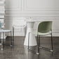 Contemporary Style Armless Chair Plastic Dining Chair with Metal Base