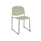 Contemporary Style Armless Chair Plastic Dining Chair with Metal Base