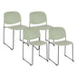 Contemporary Style Armless Chair Plastic Dining Chair with Metal Base
