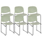 Contemporary Style Armless Chair Plastic Dining Chair with Metal Base