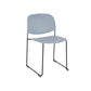 Contemporary Style Armless Chair Plastic Dining Chair with Metal Base