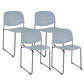 Contemporary Style Armless Chair Plastic Dining Chair with Metal Base