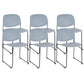 Contemporary Style Armless Chair Plastic Dining Chair with Metal Base