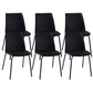 Modern Solid Back Side Chair Plastic Upholstered Armless Chair for Dining Room Black 6 Piece Set Clearhalo 'Dining Chairs' 'Dining Tables & Seating' 'dining_chair' 'furn' 'furn_dining_chair' 'Furniture' 'Kitchen & Dining Furniture' 6103977
