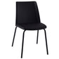 Modern Solid Back Side Chair Plastic Upholstered Armless Chair for Dining Room Clearhalo 'Dining Chairs' 'Dining Tables & Seating' 'dining_chair' 'furn' 'furn_dining_chair' 'Furniture' 'Kitchen & Dining Furniture' 6103978