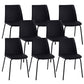 Modern Solid Back Side Chair Plastic Upholstered Armless Chair for Dining Room Black 8 Piece Set Clearhalo 'Dining Chairs' 'Dining Tables & Seating' 'dining_chair' 'furn' 'furn_dining_chair' 'Furniture' 'Kitchen & Dining Furniture' 6103979