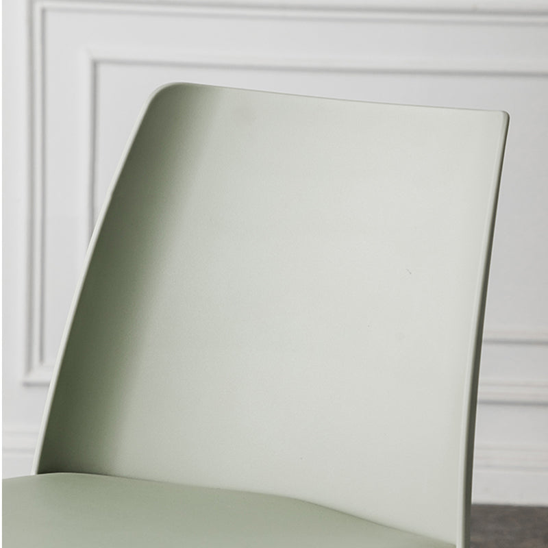 Modern Solid Back Side Chair Plastic Upholstered Armless Chair for Dining Room Clearhalo 'Dining Chairs' 'Dining Tables & Seating' 'dining_chair' 'furn' 'furn_dining_chair' 'Furniture' 'Kitchen & Dining Furniture' 6103980