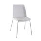 Modern Solid Back Side Chair Plastic Upholstered Armless Chair for Dining Room White 1 Piece Clearhalo 'Dining Chairs' 'Dining Tables & Seating' 'dining_chair' 'furn' 'furn_dining_chair' 'Furniture' 'Kitchen & Dining Furniture' 6103981