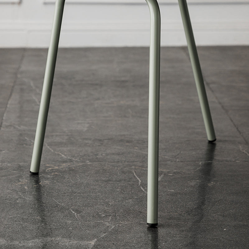 Modern Solid Back Side Chair Plastic Upholstered Armless Chair for Dining Room Clearhalo 'Dining Chairs' 'Dining Tables & Seating' 'dining_chair' 'furn' 'furn_dining_chair' 'Furniture' 'Kitchen & Dining Furniture' 6103985