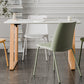 Modern Solid Back Side Chair Plastic Upholstered Armless Chair for Dining Room Clearhalo 'Dining Chairs' 'Dining Tables & Seating' 'dining_chair' 'furn' 'furn_dining_chair' 'Furniture' 'Kitchen & Dining Furniture' 6103994