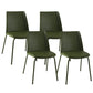 Modern Solid Back Side Chair Plastic Upholstered Armless Chair for Dining Room Army Green 4 Piece Set Clearhalo 'Dining Chairs' 'Dining Tables & Seating' 'dining_chair' 'furn' 'furn_dining_chair' 'Furniture' 'Kitchen & Dining Furniture' 6104006