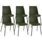 Modern Solid Back Side Chair Plastic Upholstered Armless Chair for Dining Room Army Green 6 Piece Set Clearhalo 'Dining Chairs' 'Dining Tables & Seating' 'dining_chair' 'furn' 'furn_dining_chair' 'Furniture' 'Kitchen & Dining Furniture' 6104007