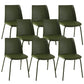 Modern Solid Back Side Chair Plastic Upholstered Armless Chair for Dining Room Army Green 8 Piece Set Clearhalo 'Dining Chairs' 'Dining Tables & Seating' 'dining_chair' 'furn' 'furn_dining_chair' 'Furniture' 'Kitchen & Dining Furniture' 6104008
