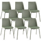 Modern Solid Back Side Chair Plastic Upholstered Armless Chair for Dining Room Green 8 Piece Set Clearhalo 'Dining Chairs' 'Dining Tables & Seating' 'dining_chair' 'furn' 'furn_dining_chair' 'Furniture' 'Kitchen & Dining Furniture' 6104013