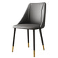 Glam Upholstered Dining Side Chair Faux Leather and Metal Dining Chair Clearhalo 'Dining Chairs' 'Dining Tables & Seating' 'dining_chair' 'furn' 'furn_dining_chair' 'Furniture' 'Kitchen & Dining Furniture' 6104022