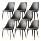 Glam Upholstered Dining Side Chair Faux Leather and Metal Dining Chair Grey 8 Piece Set Clearhalo 'Dining Chairs' 'Dining Tables & Seating' 'dining_chair' 'furn' 'furn_dining_chair' 'Furniture' 'Kitchen & Dining Furniture' 6104023
