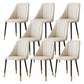 Glam Upholstered Dining Side Chair Faux Leather and Metal Dining Chair White 8 Piece Set Clearhalo 'Dining Chairs' 'Dining Tables & Seating' 'dining_chair' 'furn' 'furn_dining_chair' 'Furniture' 'Kitchen & Dining Furniture' 6104031