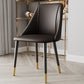 Glam Upholstered Dining Side Chair Faux Leather and Metal Dining Chair Clearhalo 'Dining Chairs' 'Dining Tables & Seating' 'dining_chair' 'furn' 'furn_dining_chair' 'Furniture' 'Kitchen & Dining Furniture' 6104039