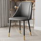 Glam Upholstered Dining Side Chair Faux Leather and Metal Dining Chair Clearhalo 'Dining Chairs' 'Dining Tables & Seating' 'dining_chair' 'furn' 'furn_dining_chair' 'Furniture' 'Kitchen & Dining Furniture' 6104043