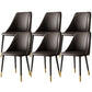 Glam Upholstered Dining Side Chair Faux Leather and Metal Dining Chair Brown 6 Piece Set Clearhalo 'Dining Chairs' 'Dining Tables & Seating' 'dining_chair' 'furn' 'furn_dining_chair' 'Furniture' 'Kitchen & Dining Furniture' 6104046