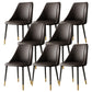 Glam Upholstered Dining Side Chair Faux Leather and Metal Dining Chair Brown 8 Piece Set Clearhalo 'Dining Chairs' 'Dining Tables & Seating' 'dining_chair' 'furn' 'furn_dining_chair' 'Furniture' 'Kitchen & Dining Furniture' 6104047