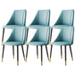 Glam Upholstered Dining Side Chair Faux Leather and Metal Dining Chair Blue 6 Piece Set Clearhalo 'Dining Chairs' 'Dining Tables & Seating' 'dining_chair' 'furn' 'furn_dining_chair' 'Furniture' 'Kitchen & Dining Furniture' 6104050