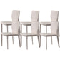 Designer Style Armless Chair Leather Upholstered Indoor Chair for Restaurant White 6 Piece Set Clearhalo 'Dining Chairs' 'Dining Tables & Seating' 'dining_chair' 'furn' 'furn_dining_chair' 'Furniture' 'Kitchen & Dining Furniture' 6104059