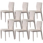 Designer Style Armless Chair Leather Upholstered Indoor Chair for Restaurant White 8 Piece Set Clearhalo 'Dining Chairs' 'Dining Tables & Seating' 'dining_chair' 'furn' 'furn_dining_chair' 'Furniture' 'Kitchen & Dining Furniture' 6104060
