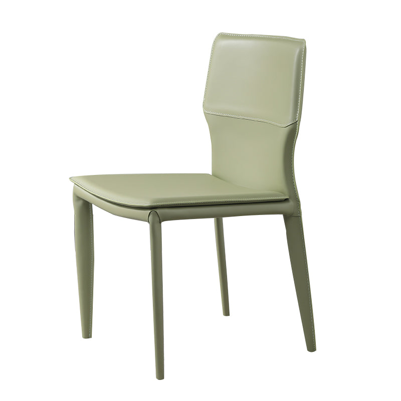 Designer Style Armless Chair Leather Upholstered Indoor Chair for Restaurant Clearhalo 'Dining Chairs' 'Dining Tables & Seating' 'dining_chair' 'furn' 'furn_dining_chair' 'Furniture' 'Kitchen & Dining Furniture' 6104061