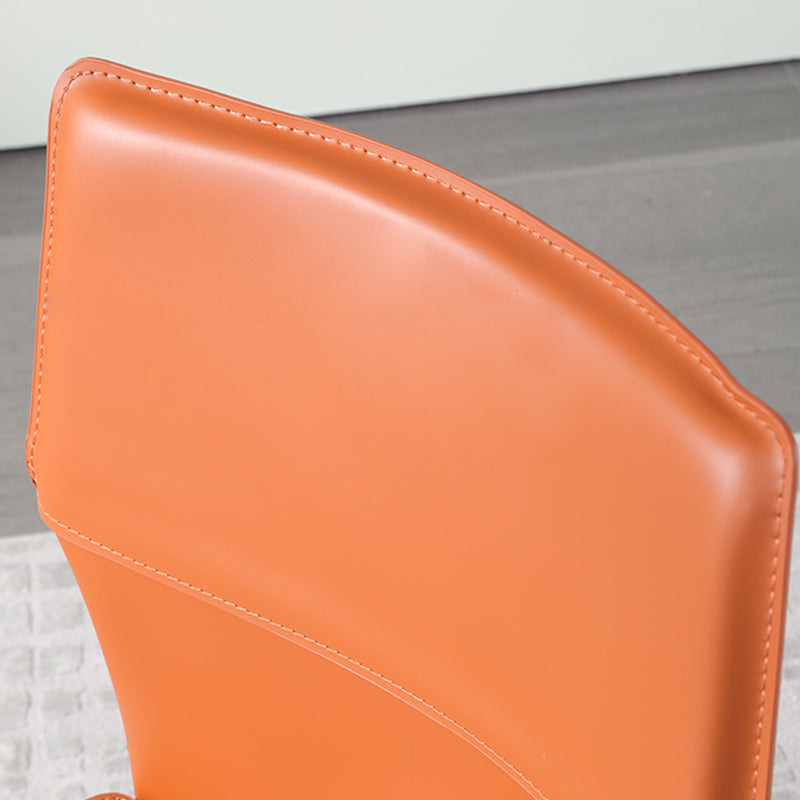 Designer Style Armless Chair Leather Upholstered Indoor Chair for Restaurant Clearhalo 'Dining Chairs' 'Dining Tables & Seating' 'dining_chair' 'furn' 'furn_dining_chair' 'Furniture' 'Kitchen & Dining Furniture' 6104062