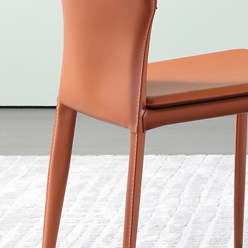 Designer Style Armless Chair Leather Upholstered Indoor Chair for Restaurant Clearhalo 'Dining Chairs' 'Dining Tables & Seating' 'dining_chair' 'furn' 'furn_dining_chair' 'Furniture' 'Kitchen & Dining Furniture' 6104063