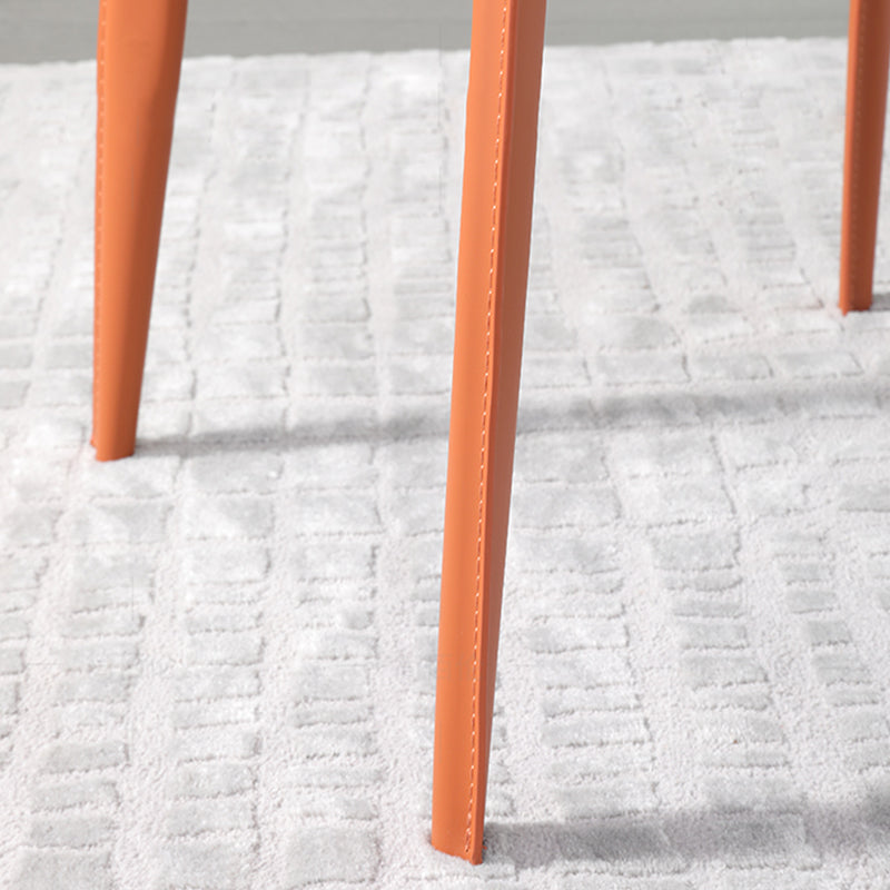 Designer Style Armless Chair Leather Upholstered Indoor Chair for Restaurant Clearhalo 'Dining Chairs' 'Dining Tables & Seating' 'dining_chair' 'furn' 'furn_dining_chair' 'Furniture' 'Kitchen & Dining Furniture' 6104067