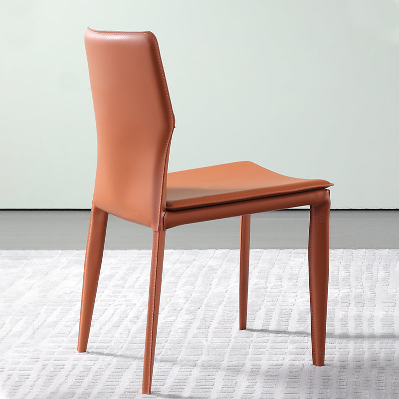 Designer Style Armless Chair Leather Upholstered Indoor Chair for Restaurant Clearhalo 'Dining Chairs' 'Dining Tables & Seating' 'dining_chair' 'furn' 'furn_dining_chair' 'Furniture' 'Kitchen & Dining Furniture' 6104071