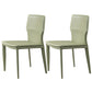 Designer Style Armless Chair Leather Upholstered Indoor Chair for Restaurant Green 2 Piece Set Clearhalo 'Dining Chairs' 'Dining Tables & Seating' 'dining_chair' 'furn' 'furn_dining_chair' 'Furniture' 'Kitchen & Dining Furniture' 6104073