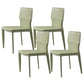 Designer Style Armless Chair Leather Upholstered Indoor Chair for Restaurant Green 4 Piece Set Clearhalo 'Dining Chairs' 'Dining Tables & Seating' 'dining_chair' 'furn' 'furn_dining_chair' 'Furniture' 'Kitchen & Dining Furniture' 6104075