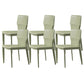 Designer Style Armless Chair Leather Upholstered Indoor Chair for Restaurant Green 6 Piece Set Clearhalo 'Dining Chairs' 'Dining Tables & Seating' 'dining_chair' 'furn' 'furn_dining_chair' 'Furniture' 'Kitchen & Dining Furniture' 6104076