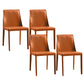 Contemporary Dining Room Chair Faux Leather Dining Chair for Home Orange 4 Piece Set Clearhalo 'Dining Chairs' 'Dining Tables & Seating' 'dining_chair' 'furn' 'furn_dining_chair' 'Furniture' 'Kitchen & Dining Furniture' 6104098
