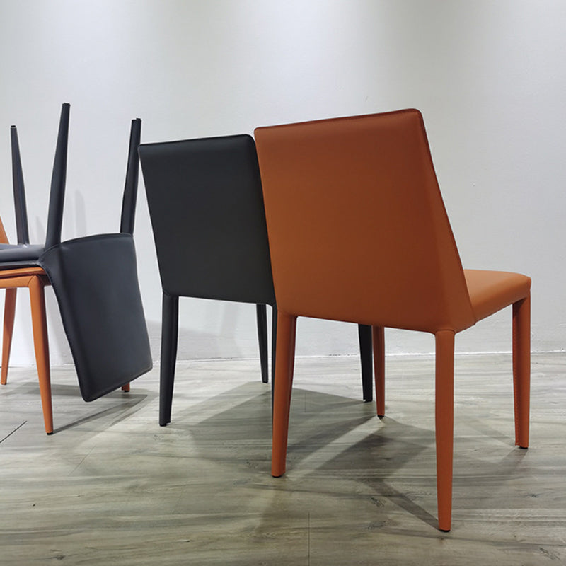 Contemporary Dining Room Chair Faux Leather Dining Chair for Home Clearhalo 'Dining Chairs' 'Dining Tables & Seating' 'dining_chair' 'furn' 'furn_dining_chair' 'Furniture' 'Kitchen & Dining Furniture' 6104104